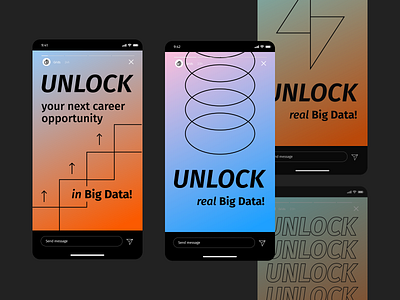 Big Data - Instagram Stories big data black clean gradient gradient design ink instagram instagram banner instagram stories instagram template line illustration minimal mobile mobile app mobile app design mobile design mobile ui mobile ui design simple design ui desgin