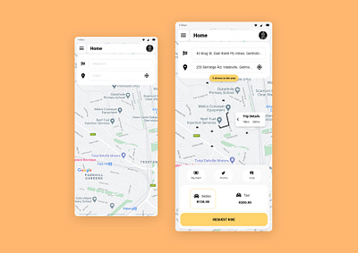 Driving App UI design uidesign