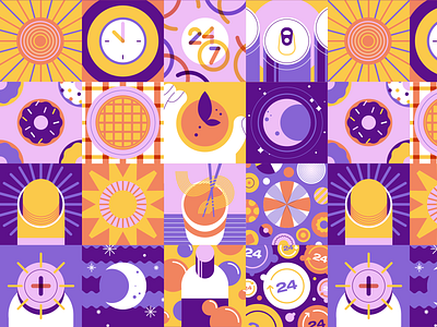 hugo2Go | Pattern abstract app branding design geometric grocery grocery app market pattern superapp supermarket texture to go ui ux vector