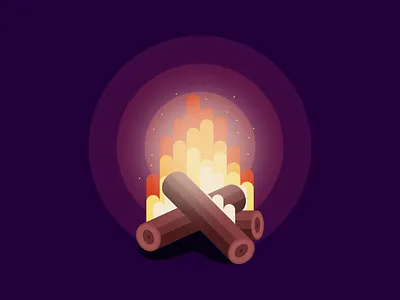 bonfire bonfire branding design fire icon illustration logo sketch typography vector