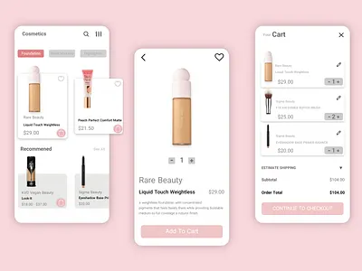 mobile app ui - cosmetics beauty design mobile app design mobile design mobile ui ui