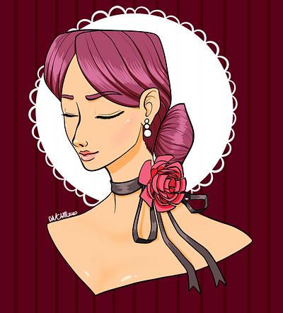 Lady with the Choker illustration illustration art illustration digital woman illustration