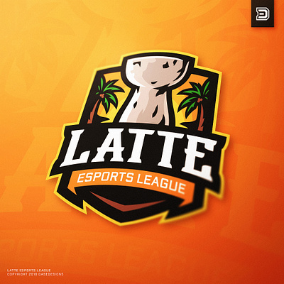 Latte Esports League Logo dasedesigns esports esports branding esports logo gaming gaming logo guam illustration illustration design island logo latte latte art logo logo designer logo illustration mascot logo sports logo