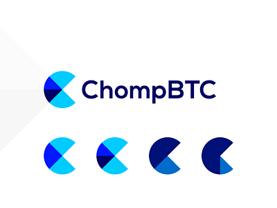 Chomp BTC logo design: letter C, bite, Pacman, graphic chart abstract blockchain c chomp bite chew munch crypto cryptocurrency currency exchange digital money eth bitcoin btc ethereum finance financial fintech icon letter mark monogram logo logo design logomark modern pacman trading