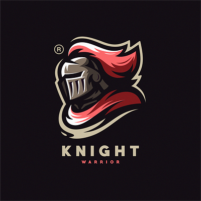 knight logo design brand branding character designs esport esports games helmet ilustrator knight logo mascot masculine sports vector warior