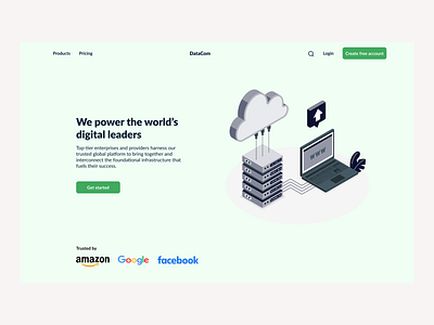 SaaS Website design hero section illustration minimalistic ui ux webdesign website