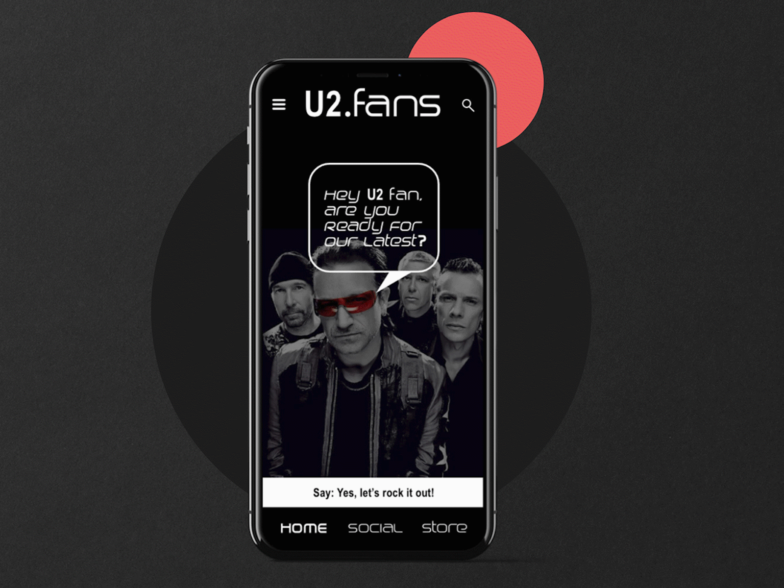 U2.fans app interface bono vox experiential design u2 u2 fans user experience ux design ux wireframes