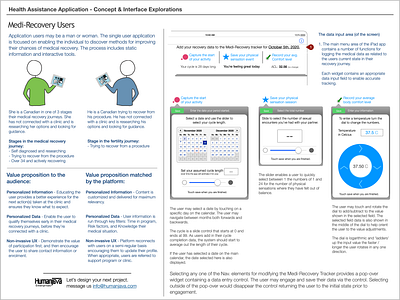 Idea Exploration - Project concept & UI ideas annotations cx one pager ui ux wireframes