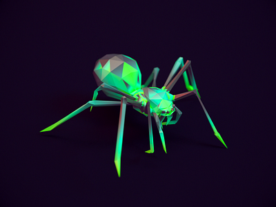 Spider - Infinite Skater 3d 3d animation 3d art animation cg character animation character design cycle game art lowpoly lowpoly3d lowpolyart redshift3d render rigged spider