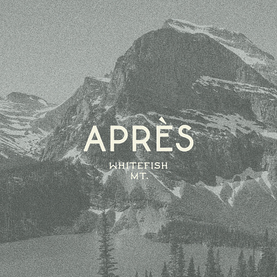 Aprés Whitefish I Boutique Hotel Logo art deco boutique hotel brand identity branding hotel branding hotel logo hotels logo montana national parks retro type typography vintage logo