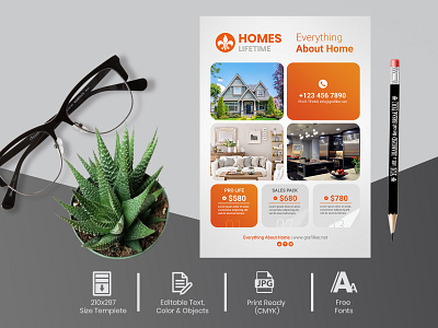 Home Sale Agency marketing Flyer banner design branding design brochure design corporate flyer flyer flyer design flyer template graphic design real estate flyer uiux design