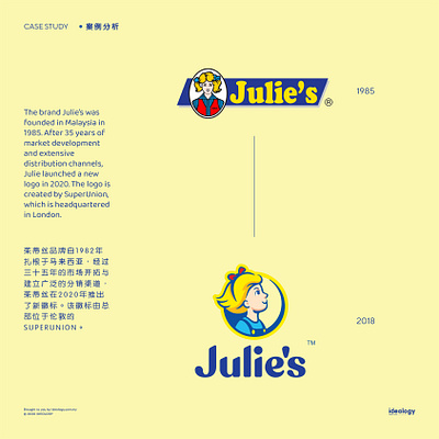 Julie's Rebranding art direction brand brand design brand identity branding design graphic design identity design logo logodesign rebranding visual identity