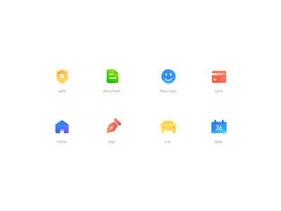 icons branding design financial flat ui