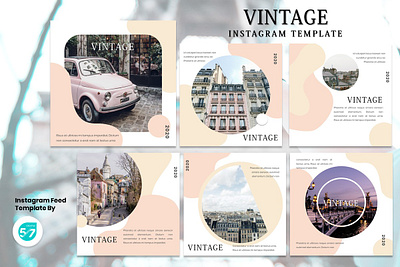 Instagram Feed Template - Vintage branding design fashion graphicdesign instagram instagram post instagram story instagram template presentation presentation design