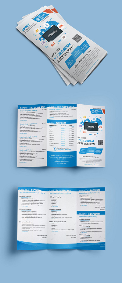 Web Training India branding brochure brochure design education brochure print design printing