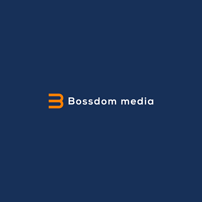 Bossdom media - logo identity branding clean design graphic designer icon logo logo design logotype professional simple