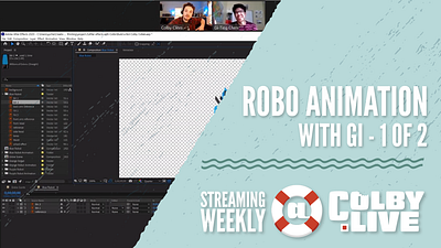 Robo Animation Tutorial with Gi and Colby.LIVE adobe ae after effects ai animation character clites colby colby.live gi illustrator live livestream robo robot robots stream tutorial waves zoom