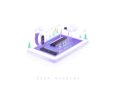 Keep Runing branding color design fitness illustration illustrator keep keeper running ui