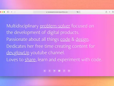 Personal Website Project development gradient ui ui ux ux web web design