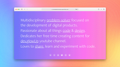 Personal Website Project development gradient ui ui ux ux web web design