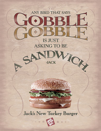 Jack In The Box Turkey POS advertising marketing print ad print ads