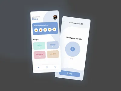 Breathing exercises app app breathing breathing culture calming clean design meditation meditation app meditations minimal minimalist mobile typography ui ui ux ux