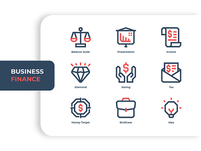 Business Finance Icon Pack brand business business icon pack design designer finance icons icon icon artwork icon bundle icon business icon design icon pack icon set logo