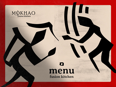 Mokhao fusion kitchen adobe illustrator asian branding design graphic graphic design illustration logo restaurant branding restaurant logo typography