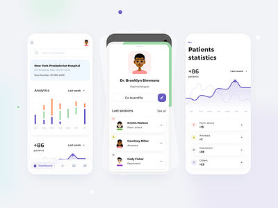 Medical Mobile App design admin adobe xd app dashboard design gradient graphics interface iphonex medecine medical medical app medical care mobile ui ux white