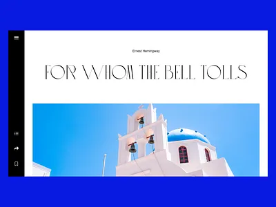 Online Novel Exploration 📖 book clean clean ui design ebook hemingway minimal minimal ui novel sidebar sidebar design sidebar menu sidebar navigation typography ui uiux ux web design