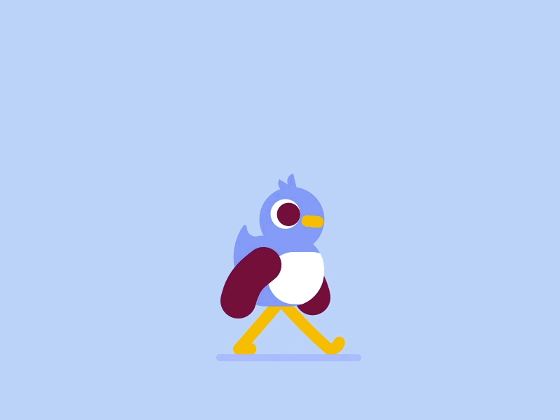 Jogging duck animal ducks illustrator motion design