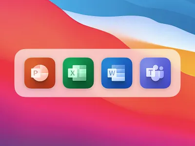 Icon Set Microsoft Office Suite app design frish icon icons iconset ios macos microsoft microsoft office microsoft powerpoint microsoft word munich office suite teams ui ux yung