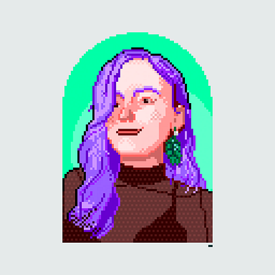 Confident girl. 128 x 128px 16bit 8bit pixel pixelart pixelportrait portrait