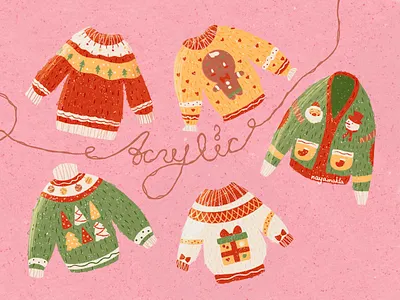 Christmas Pullover 2021 acrylic christmas christmas tree cute ecology holiday new year ny pulover sweater zero waste