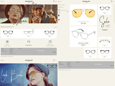 Glasses Salon adobe beauty beauty salon clean design fashion light minimal modern optical photoshop poland sunglasses ui web web design webdesign website woman xd