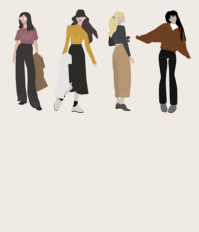 Flat people illustration design flat flat design flat illustration girls illustration illustrator minimal typography vector web