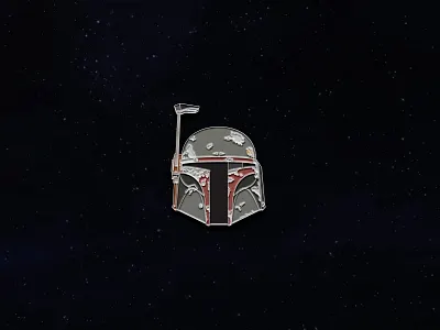 Boba Fett Enamel Pin boba fett disney enamel pin enamel pin badge enamel pins geometric icon iconography lines mandalorian mando pin star wars temper tantrum the mandalorian vector