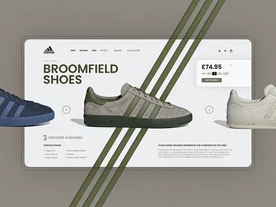 Adidas website. adidas broomfield concept graphic design inspiration interaction interface shoes sports sports logo template uidesign web website