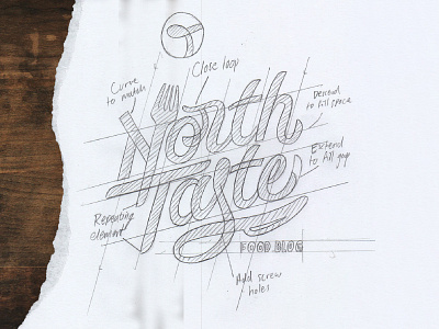 North Taste Food Blog Logo Sketch brand identity custom lettering custom typography food blog food blog logo food logo hand lettering hand lettering logo logo concept logo designer logo inspiration logo sketch logo sketches logotype