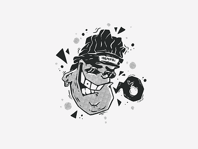 Black & White Character #6 badge black black white black and white blackandwhite bomb cartoon character character design doodle drawing fun art gangsta graffiti half tone halftone halftones illustration logo vector