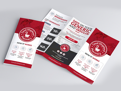 Brochure For Good Shepherd Pharmacy android app branding brochure brochure design dashboard design illustration landing logo mobile ui ui design ux