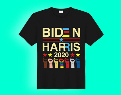 Biden Harris 2020 biden harris 2020 branding create custom design illustration t shirt t shirt design trendy typography