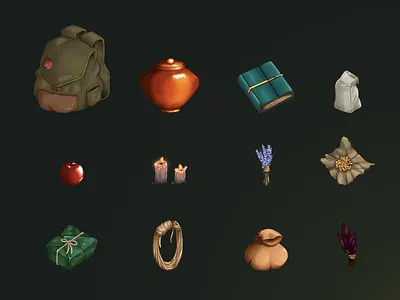 Items concept art illustration