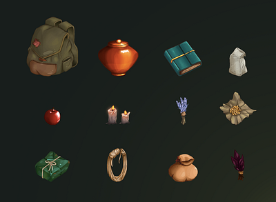 Items concept art illustration