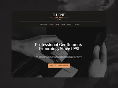 Beard Grooming Kit Landing Page design landing page design minimal ui ux web website