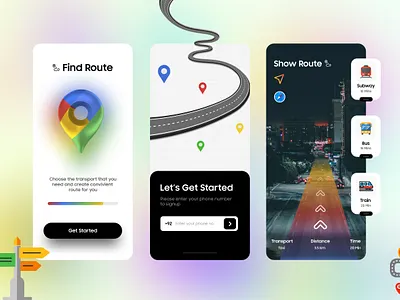 Find Route UI Concept branding design dubaidesigner figma find findroute findtransport illustration minimal mobile ui mobileapp mobileappdesign route transport typography ui uiux uiuxdesign ux