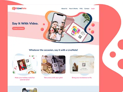 LiveNote Landing design landing ui web