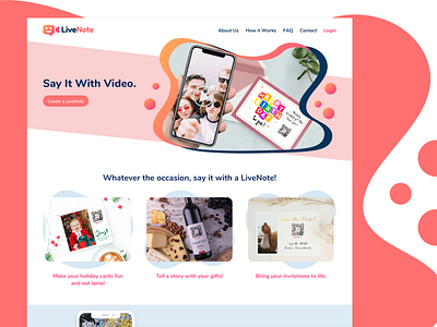 LiveNote Landing design landing ui web