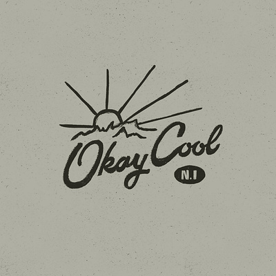 OK Cool Script brand hand drawn lettering logo texture type typography vintage