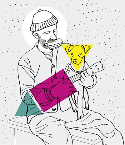 Uke & Friend ilustración ilustration ilustração